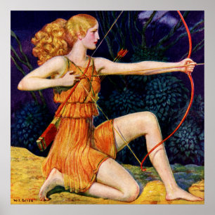 Póster mulher com arco