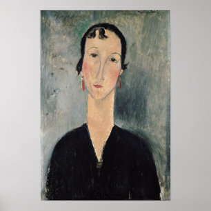 Póster Mulher com brincos