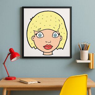 Poster Mulher Com Cabelo Amarelo