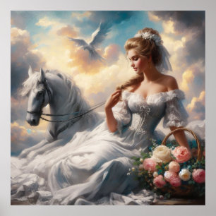 Poster Mulher com Cavalo