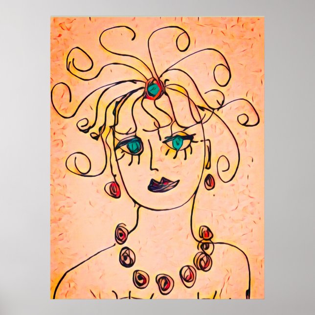 Poster Mulher com colar (Frente)