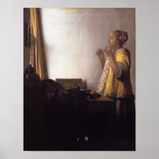 Poster Mulher com colar de pérolas