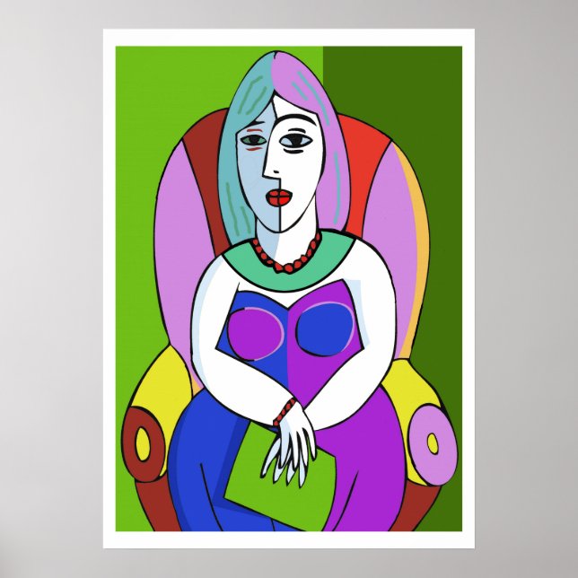 Poster Mulher Com Comprimido (Frente)