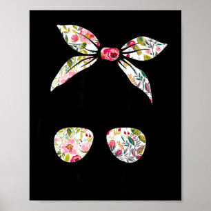 Poster Mulher com coque desarrumado de flor vida de mãe c