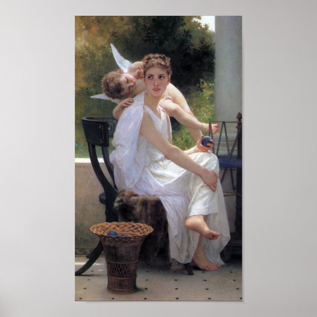 Poster Mulher com Cupido, Bouguereau (Frente)