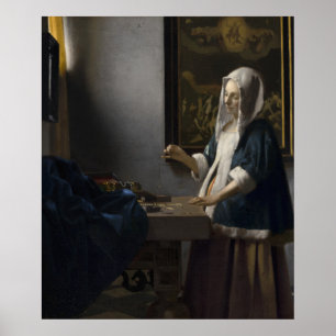 Poster Mulher com Equilíbrio — Vermeer