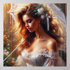 Poster Mulher com guarda-chuva