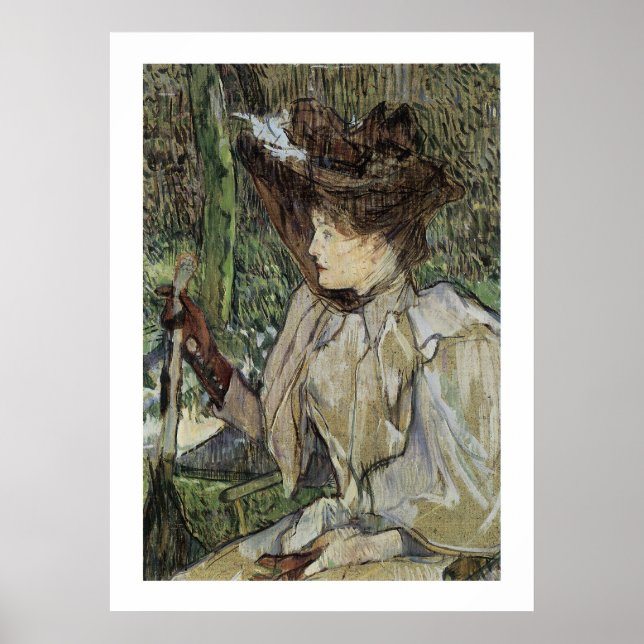 Póster Mulher com Luvas (Honorine Platzer) (Frente)