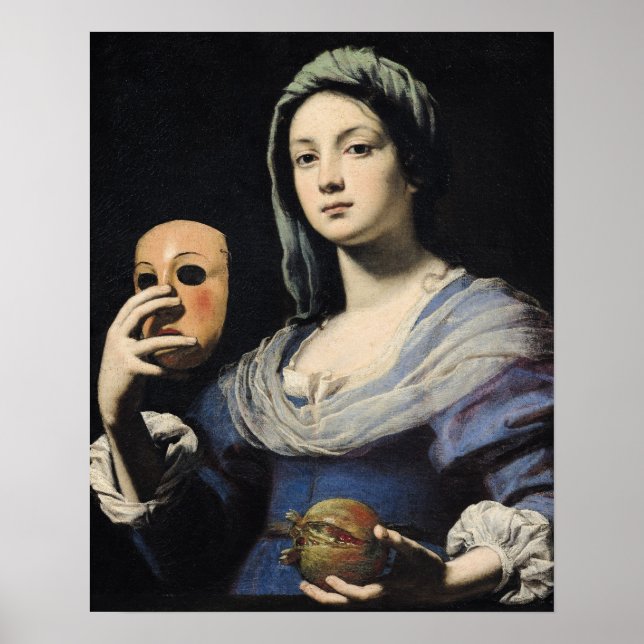 Póster Mulher com máscara (Frente)