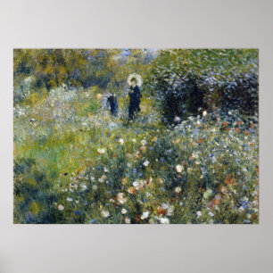Poster Mulher com Parasol em Jardim por Auguste Renoir