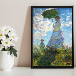 Poster Mulher com Parasol - Madame Monet e seu filho