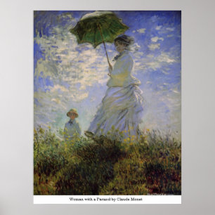 Poster Mulher com Parasol por Claude Monet