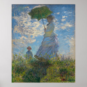 Póster Mulher com Parasol por Claude Monet