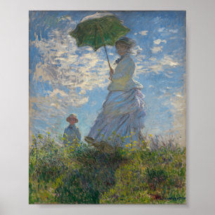 Poster Mulher com Parasol por Monet