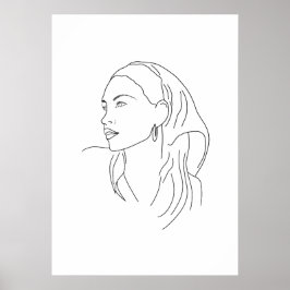 Poster Mulher com Scarf