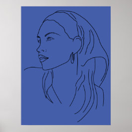 Poster Mulher com Scarf