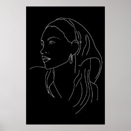 Poster Mulher com Scarf