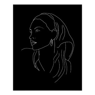 Póster Mulher com Scarf