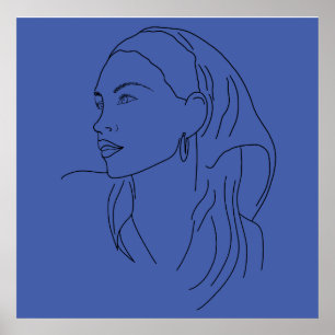 Poster Mulher com Scarf