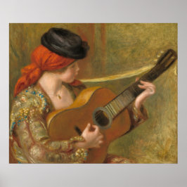 Poster Mulher com uma Guitarra - Auguste Renoir Arte Fina