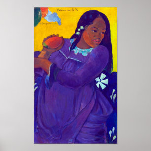 Poster Mulher com uma manga, Gauguin