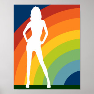 Póster mulher cotovelada