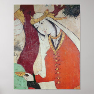 Póster Mulher da corte de Shah Abbas mim, 1585-1627