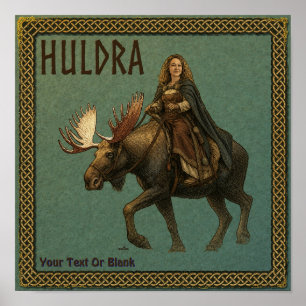 Poster Mulher da Floresta Huldra Nórdica