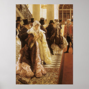 Póster Mulher da forma por Tissot, arte do Victorian do