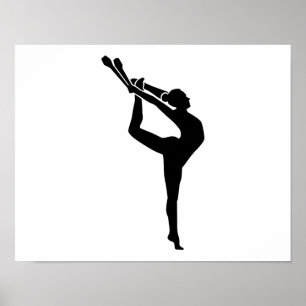 Poster Mulher da menina da ginástica