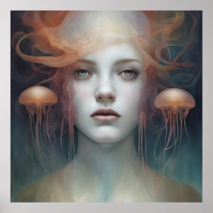 Poster Mulher de Água-Viva Fantasia