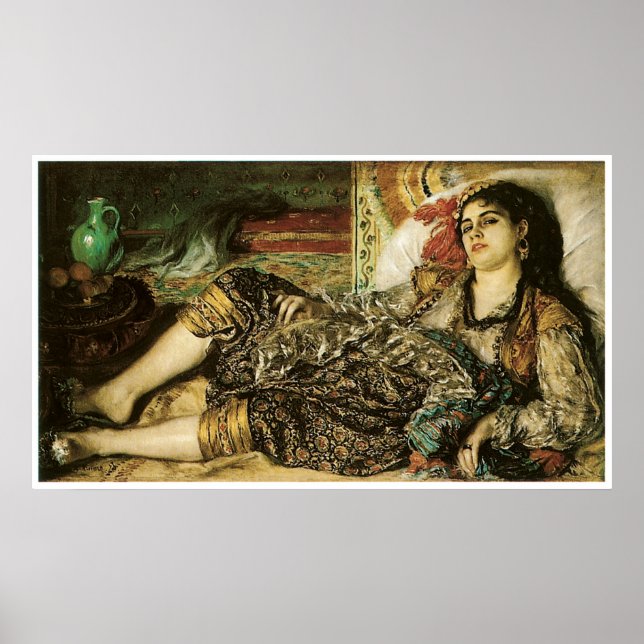 Poster Mulher de Argel 1870 Pierre-Aguste Renoir (Frente)