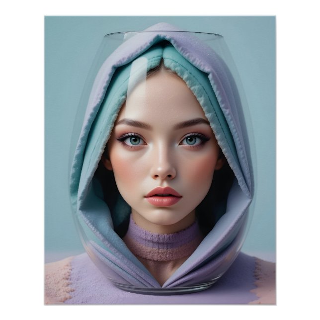 Póster Mulher de Arte de Areia Facultada (Frente)