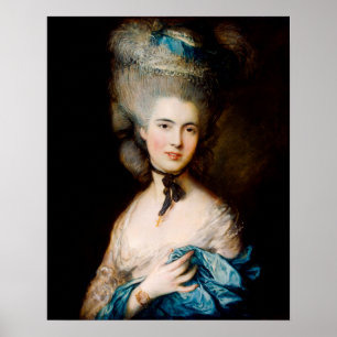 Poster Mulher de azul por Thomas Gainsborough