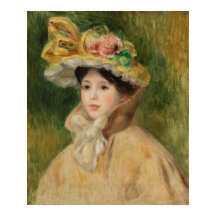 Mulher de Capeline por Pierre Auguste Renoir