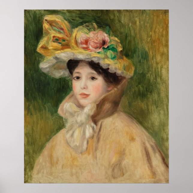 Poster Mulher de Capeline por Pierre Auguste Renoir (Frente)