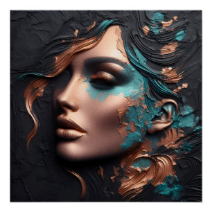 Póster Mulher de Cobre - Criação de IA