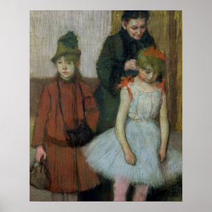 Póster Mulher de Edgar Degas   com duas meninas