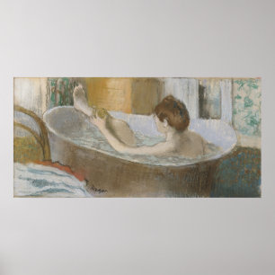 Poster Mulher de Edgar Degas   em seu banho, limpando seu