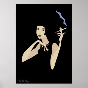 Póster Mulher de fumo
