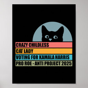 Poster Mulher De Gato Louca E Inocente Votando Para Kamal
