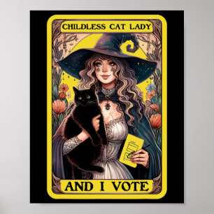 Poster Mulher De Gato Sem Filhos E Eu Voto