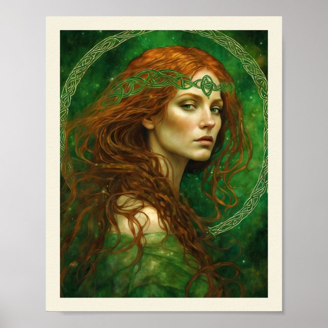 Poster Mulher de Nó Celta Verde Rua Patrick (Frente)