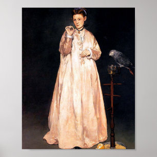 Poster Mulher de papagaio de Édouard Manet