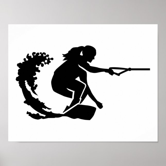 Póster Mulher de wakeboard (Frente)