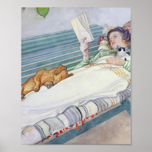 Poster Mulher Deitada Em Bench 1913 Por Carl Larsson