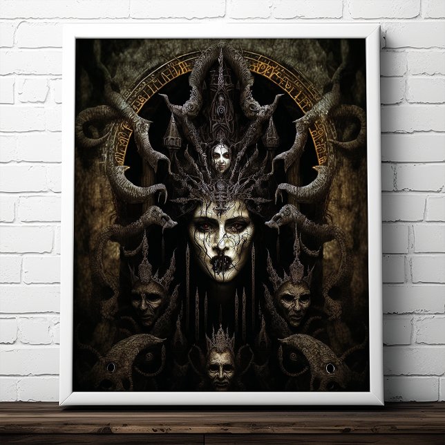 Poster Mulher Demon Monster Horror Art (Criador carregado)