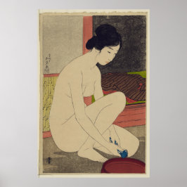 Poster Mulher depois de Bath - Reimpressão de Arte Vintag
