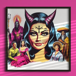 Poster Mulher Diabo Vintage