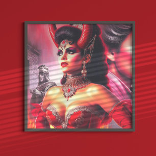 Poster Mulher Diabólica Vintage
